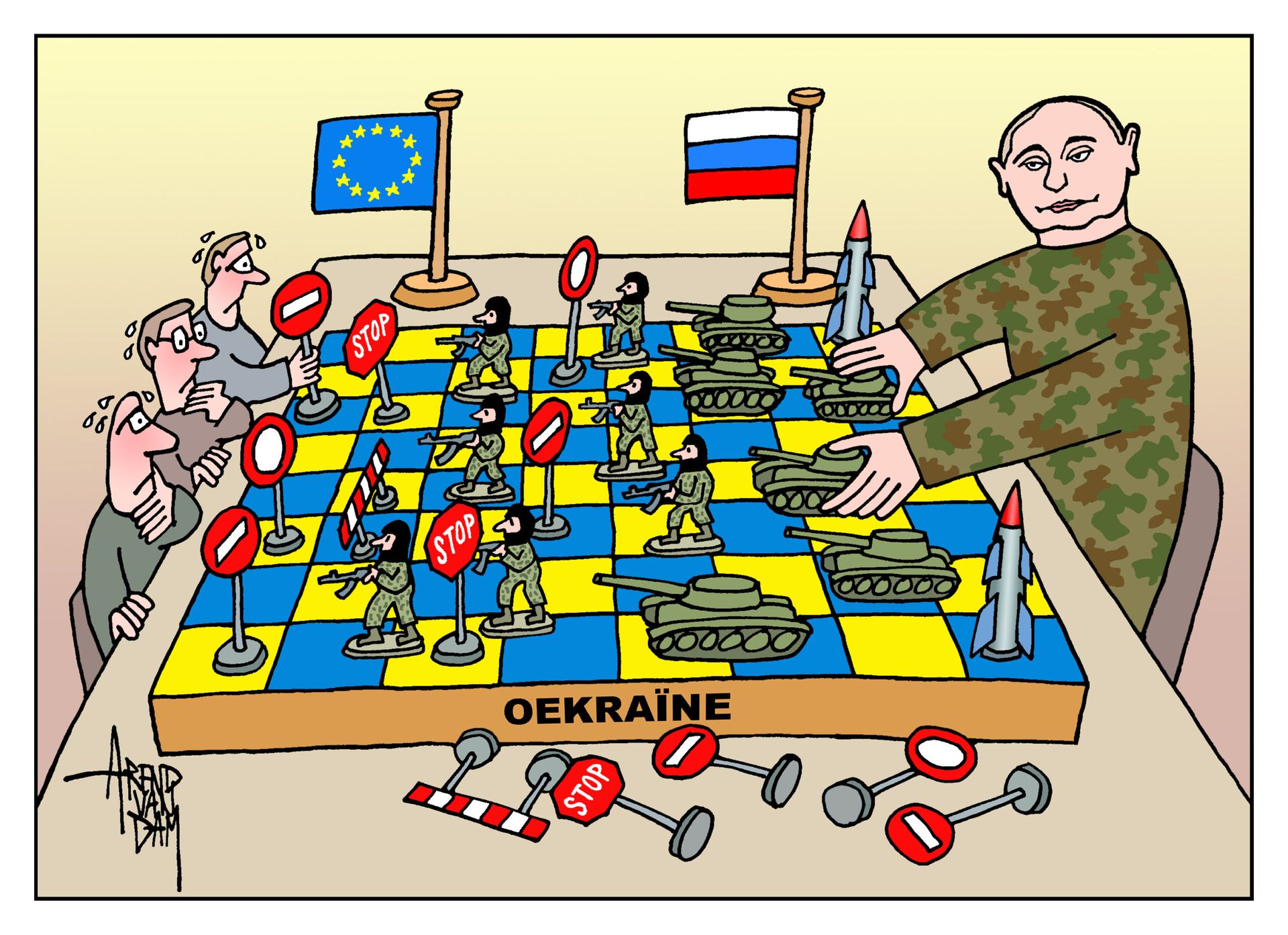 Oekraïne=Schaakbord(Poetin--EU)